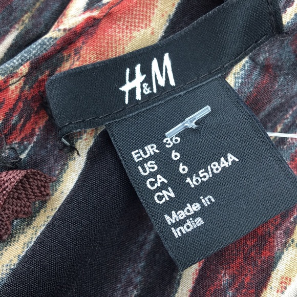 H&M multi color silky ruffle dress - Picture 6 of 8